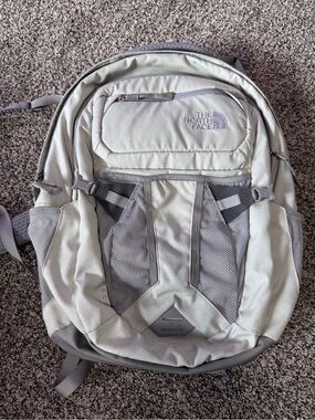 The North Face Light Gray and Gray Backpack - Durable Everyday Pack
